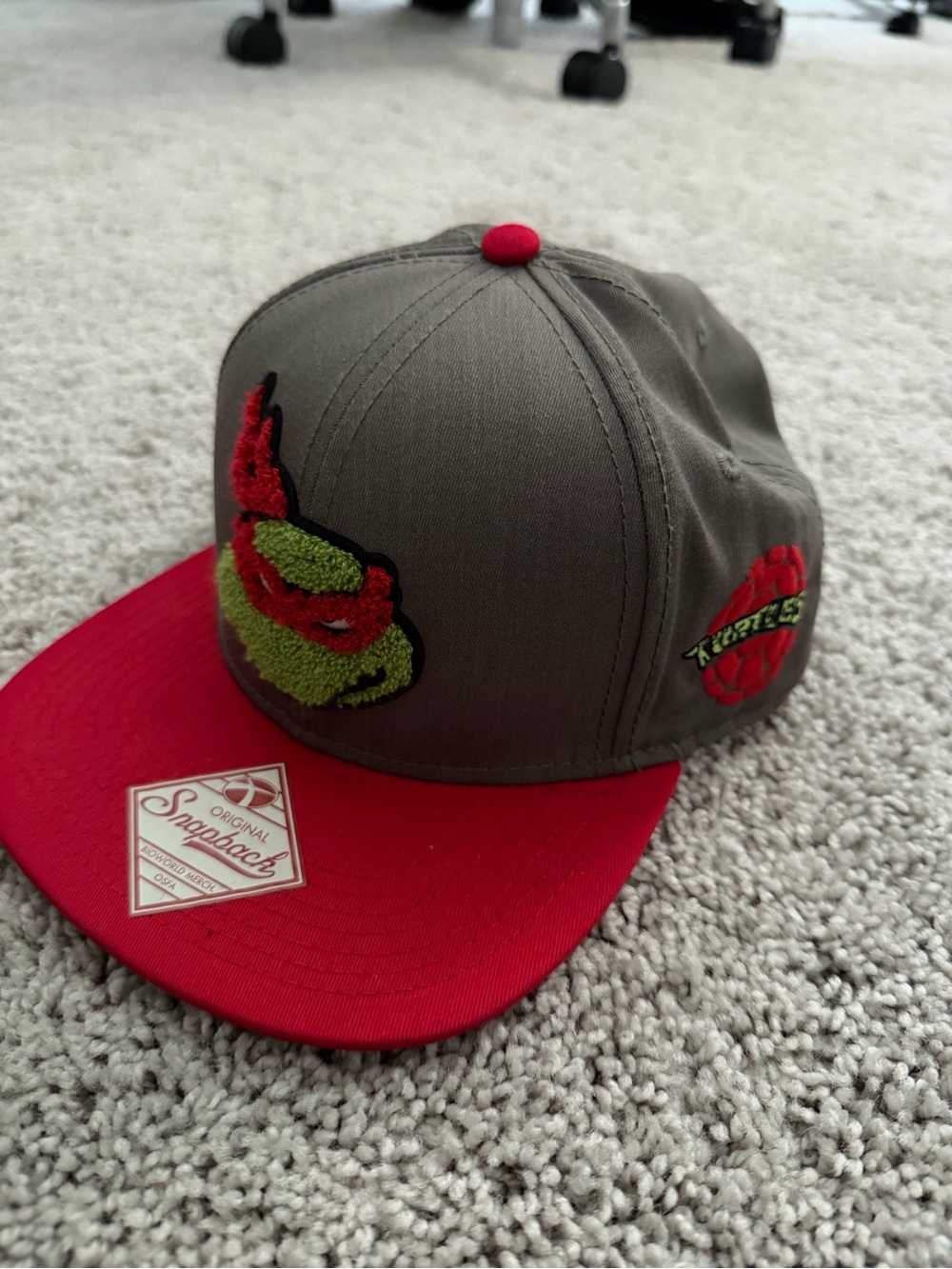 TMNT Snapback Hat - Gray & Red